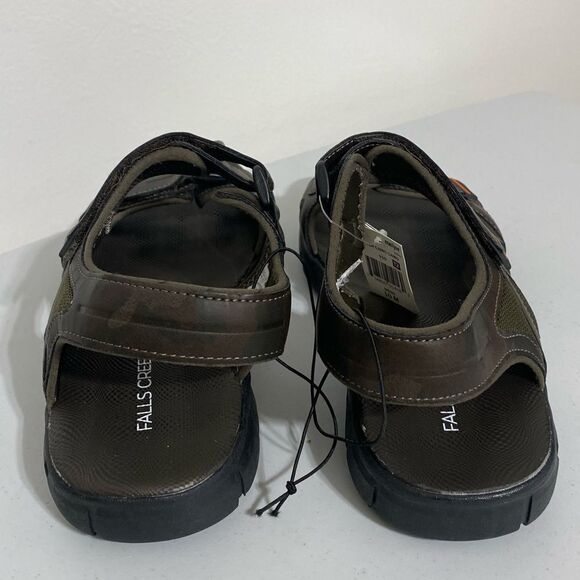 Falls Creek River Camo Sport Hiking Sandals Size 10 Brown Green NWT - Picture 5 of 9